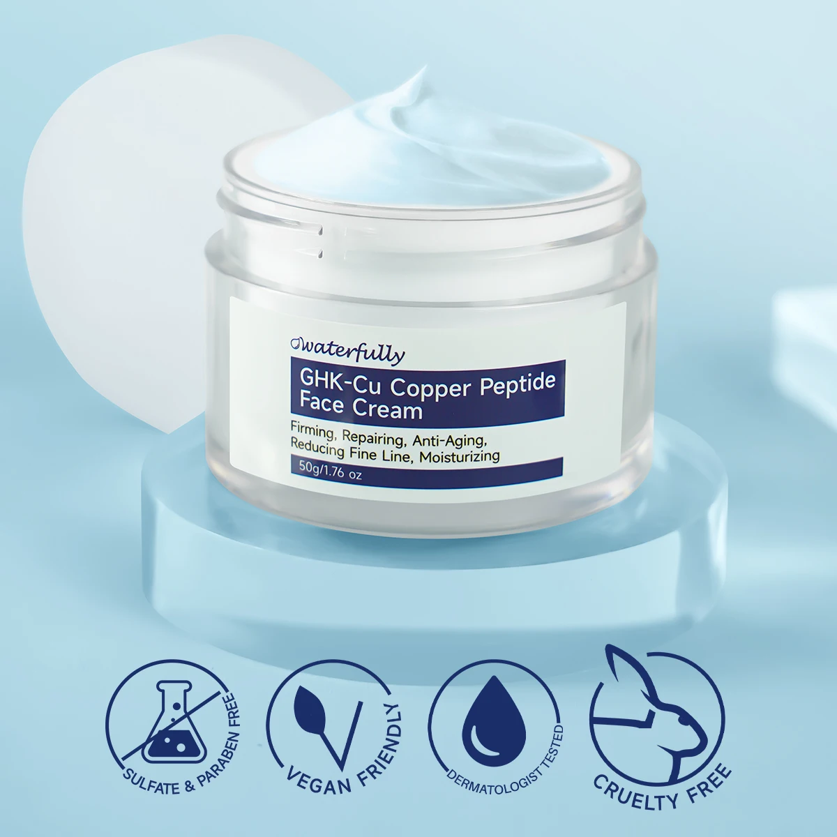 ghk cu copper peptide face cream moisturizer Neurogan Health GHK-Cu Copper Peptide Hydrating Face cream- Anti-aging  Moisturizer