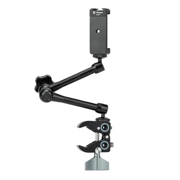 Fotopro Adjustable Metal Phone Clip Holder Stable Cell Phone Adapter Clip 1/4'' Cold Shoe Universal Clip Phone Holder detail image