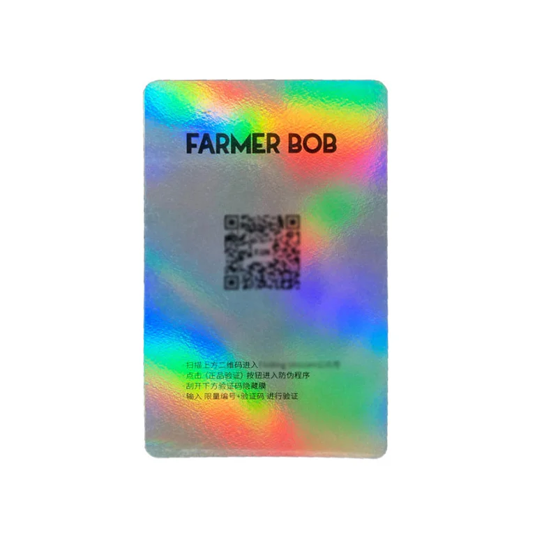 Hologram Nfc Card Laser Printing Nfc Security Stickers Thank You Card With RFID Chip