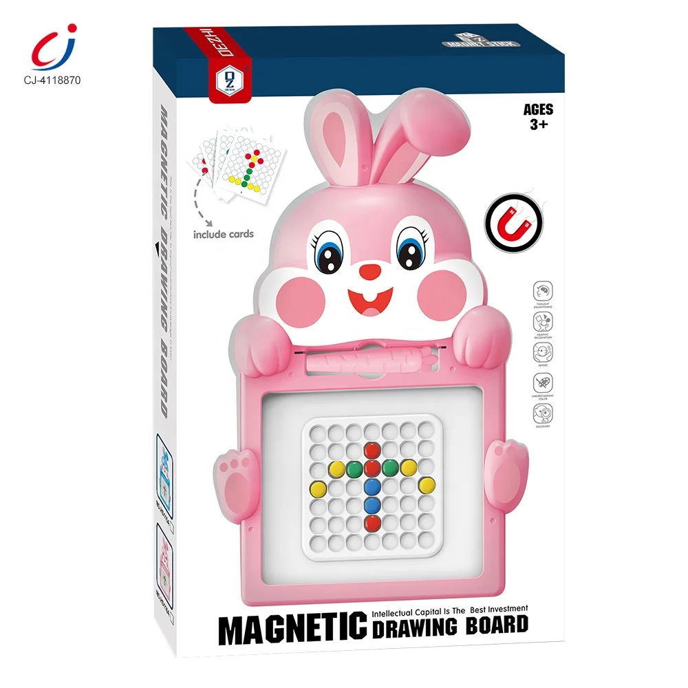 Magnetic Drawing Board for Kids and Toddlers Age 1-6, Doodle Board with  Magnetic Pen and Colorful Beads for Kids, Magnetic Dot Art, Travel Toys for