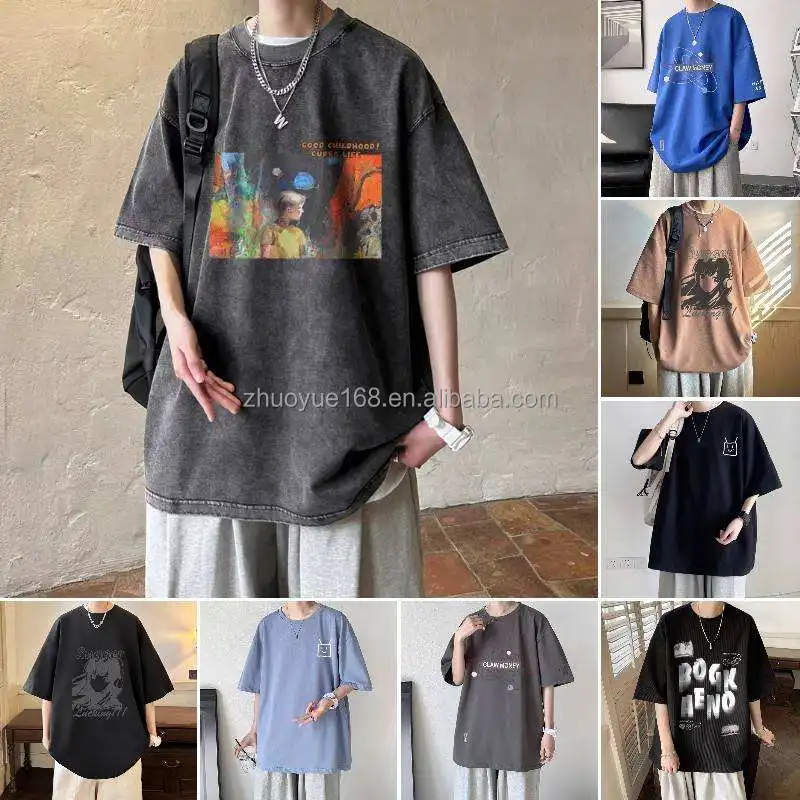 Wholesale High Quality Brand Custom Printing Graphic Drop Shoulder Oversized t Shirt Men's T-shirts