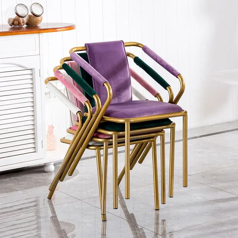 purple and gold dining chairs