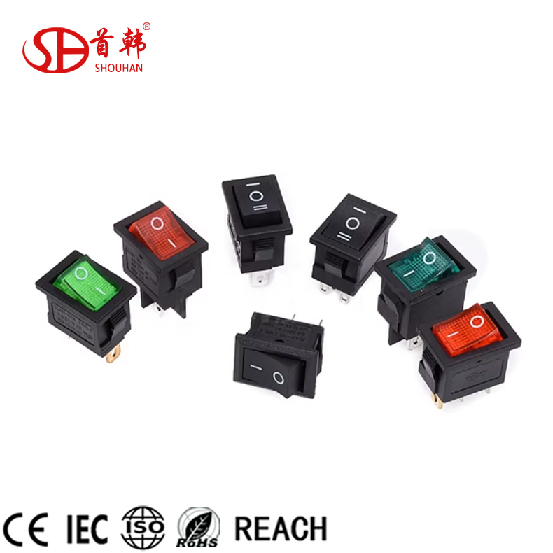 One-stop Purchase Support Customization Red Boat Shape Switch 3PIN on off on 2pin on off Rocker Switch Round