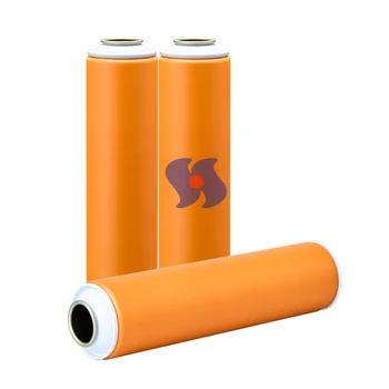 Refillable Empty Tinplate Cans 52 mm CMYK Printing 210 mm Air Spray Aerosol Can Empty Aerosol Can