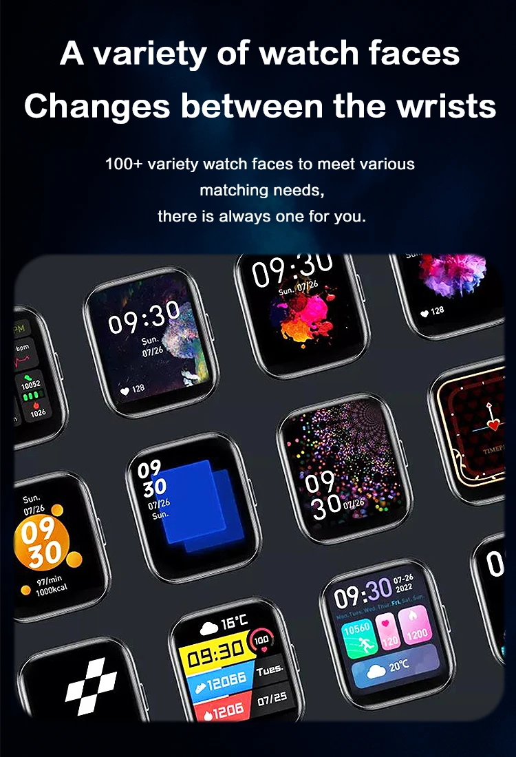 Fashion Smart Watch Large Screen 1.69 Inch Sports Monitoring Health Monitoring Reloj Smart Watch