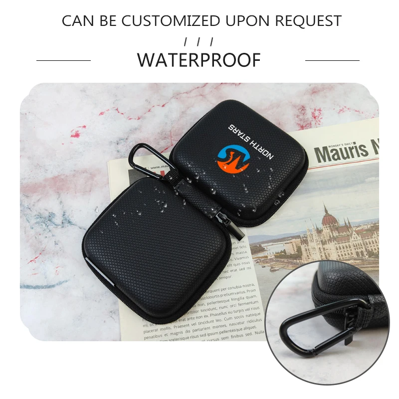 Wholesale Custom Logo Portable Earphones Wireless Case Waterproof Travel Carrying EVA Earphone Case manufacture