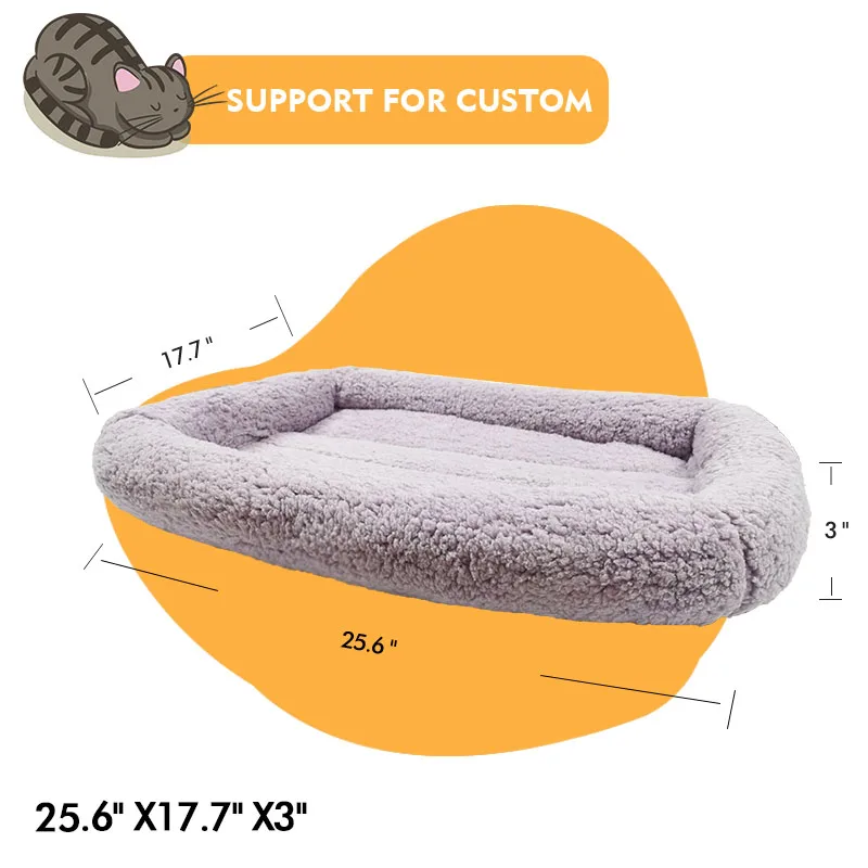 large donut outdoor fluffy dog beds plush eco friendly calming pet round bed manufacture