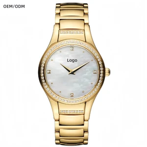 Customized LOGO Mother of pearl Dial and Diamond-set case Miyota 6T27 Ladies Watch Luxury Automatic Mechanical Watches for Women