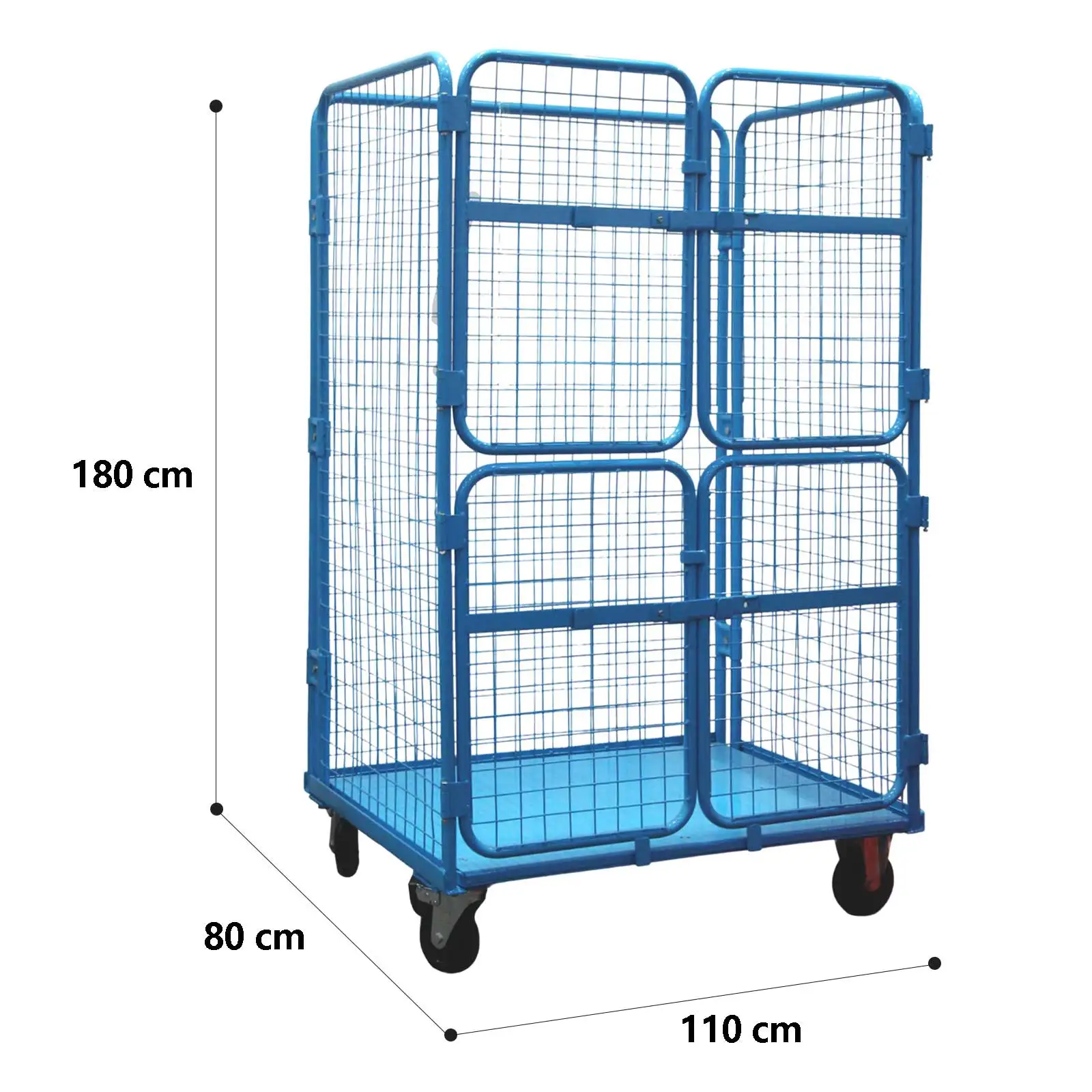 Heavy Duty Warehouse Roll Cage Trolley With 6 Castor Buy Roll Cage Trolley Cage Trolley