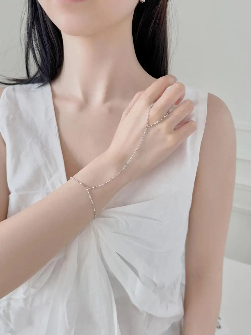 KAKODIY Fashion Silver Beaded Chain Women's Bracelet 925 Sterling Silver Jewelry 18K Gold Plated Bracelet detail 3
