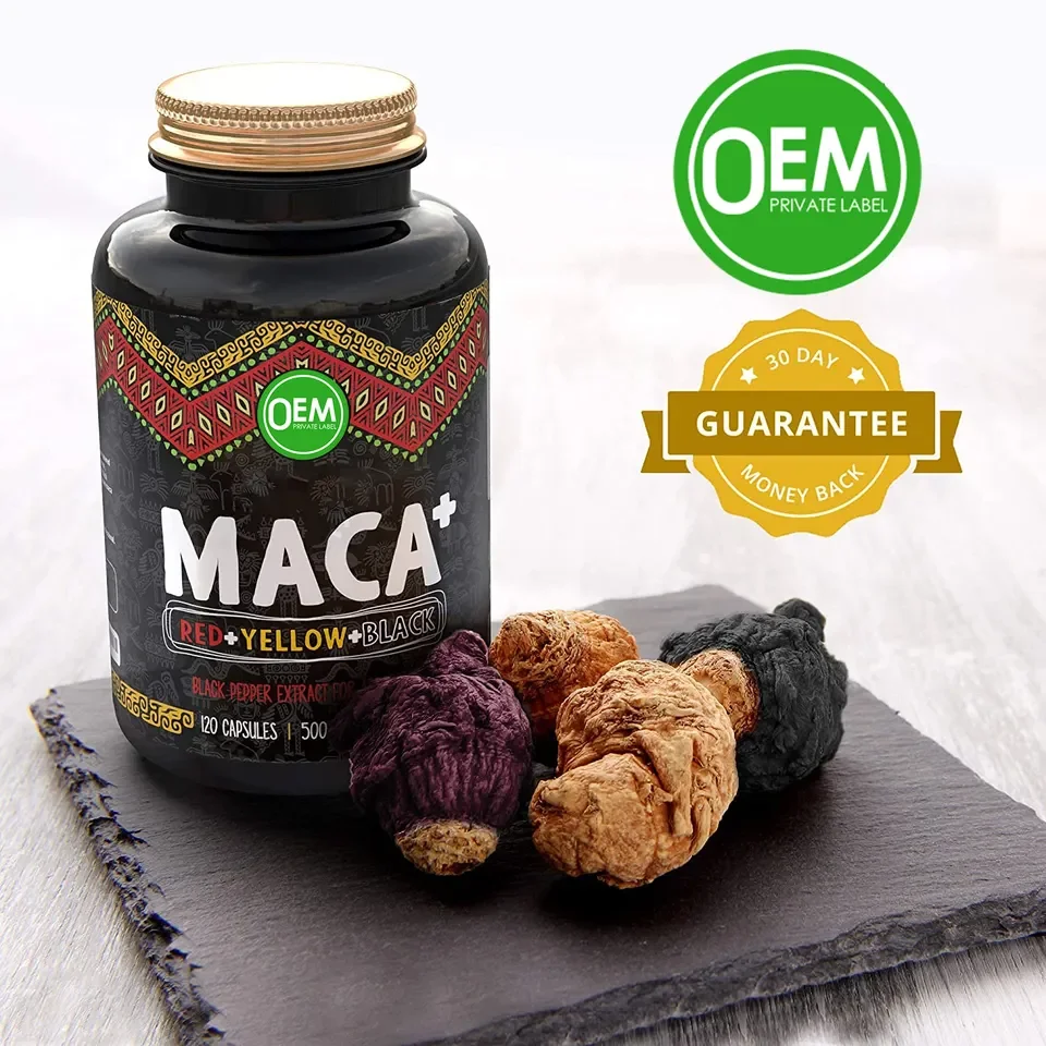 Organic Maca Root Powder Capsules Maca gummies  For Butt Hips Enlargement Maca Root Pills Butt Enhancement pills Private Label supplier