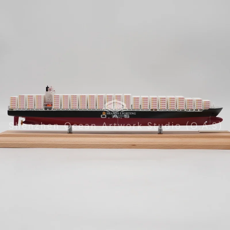 This shipping container scale model highly restores the classic WANHAI livery, with authentic details of China shipyards model design, marked classification society information and accurate captain scale. Made of premium materials with exquisite craftsmanship, it has stable structure and realistic appearance. Suitable for corporate gifts, office display, teaching exhibits and collection. Supports custom logo, color and details. Ideal for shipping, logistics and shipyard enterprises to enhance brand image.Amber@vesselmodel.com Tel: +86 18038048785