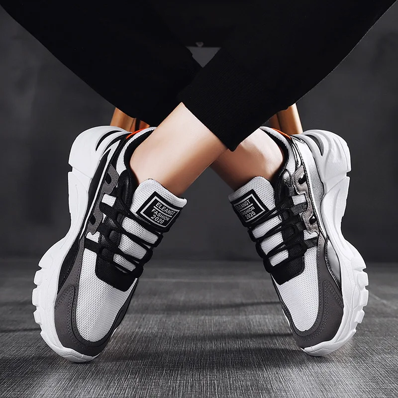 Tênis masculino com amortecedor de ar, sapato casual para homens