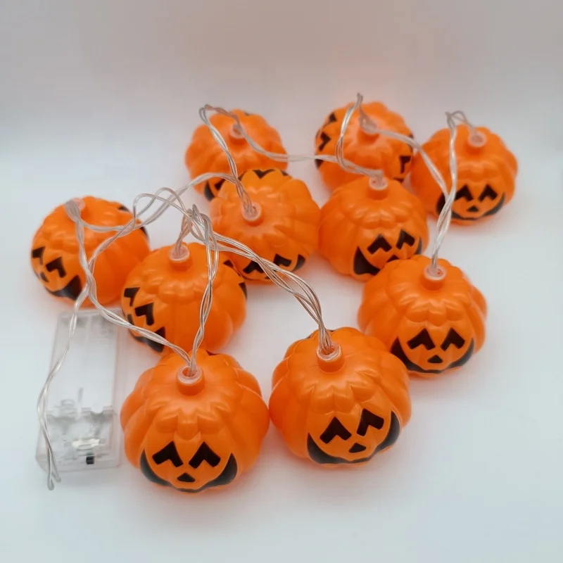 Low Voltage Always Lighting Warm Led Lights Festival Party Decorations Battery Operated 20 Led Halloween Pumpkin String Lights
