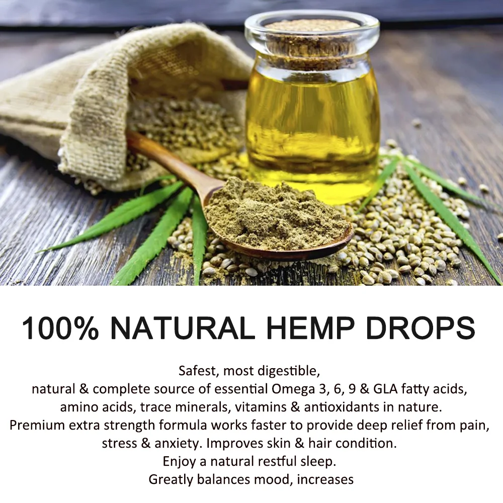 High Quality Wholesale 100 Organic Active 1500mg Hemp Seed Essential