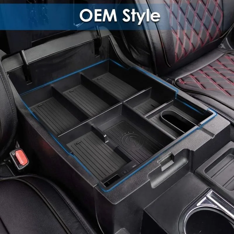 For Toyota Tundra Wireless Charger 2007-2021 Qi Accessories Center Console  Organizer Wireless Charging Storage Box