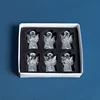 Medium Silver Glass Angel 6 Pack