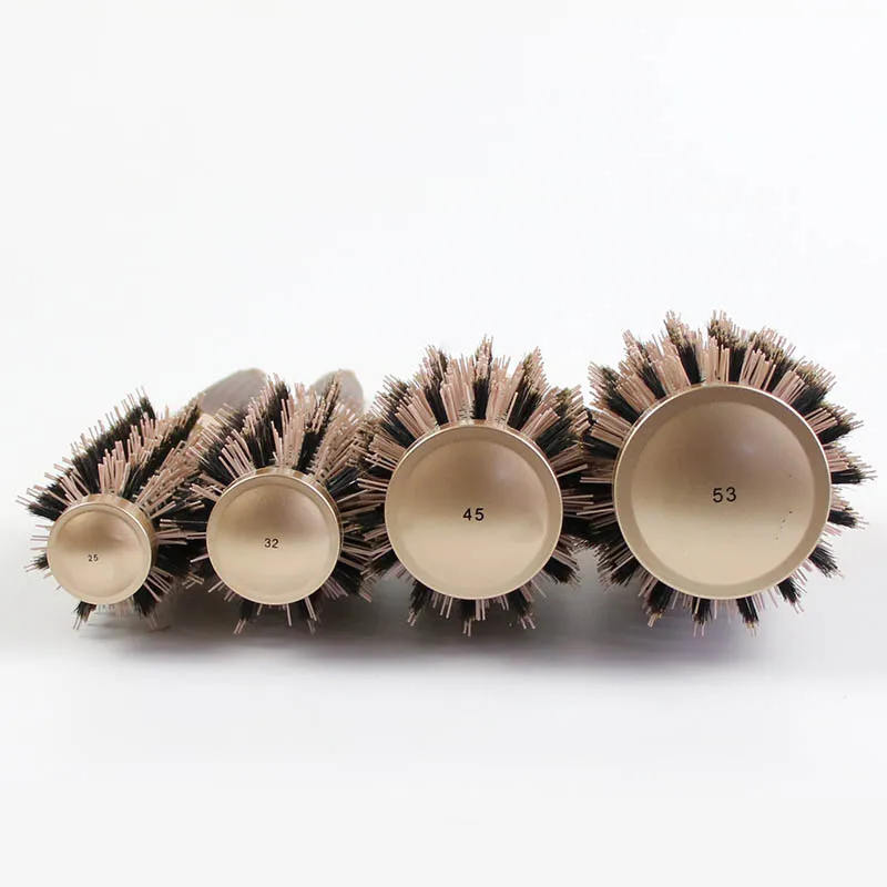 Professional Round Aluminum Cylinder Hair Brush For Women Salon Blowout