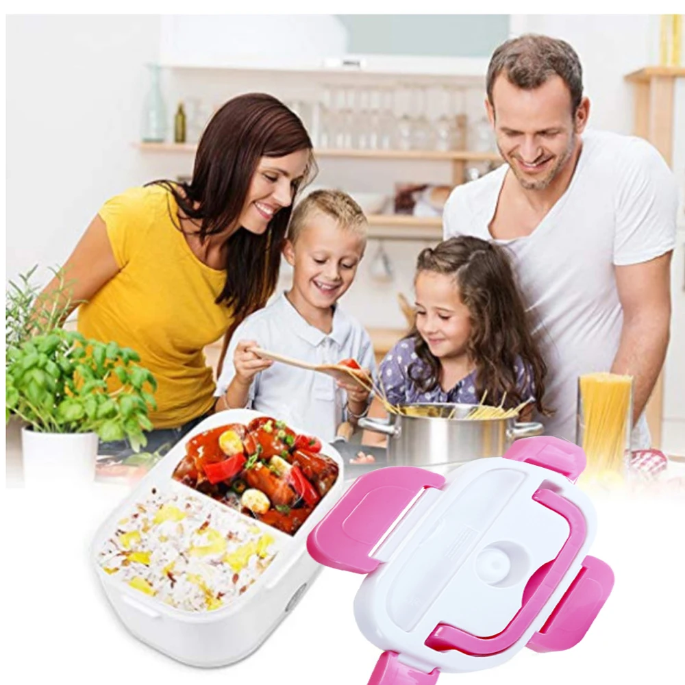 2023 Hot Upgraded  Removable Portable Food Warmer Heated  Leak Proof Electric Lunch Box