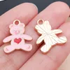 1 18x15x1mm-25171--oso en forma de amor melocotón aceite rosa