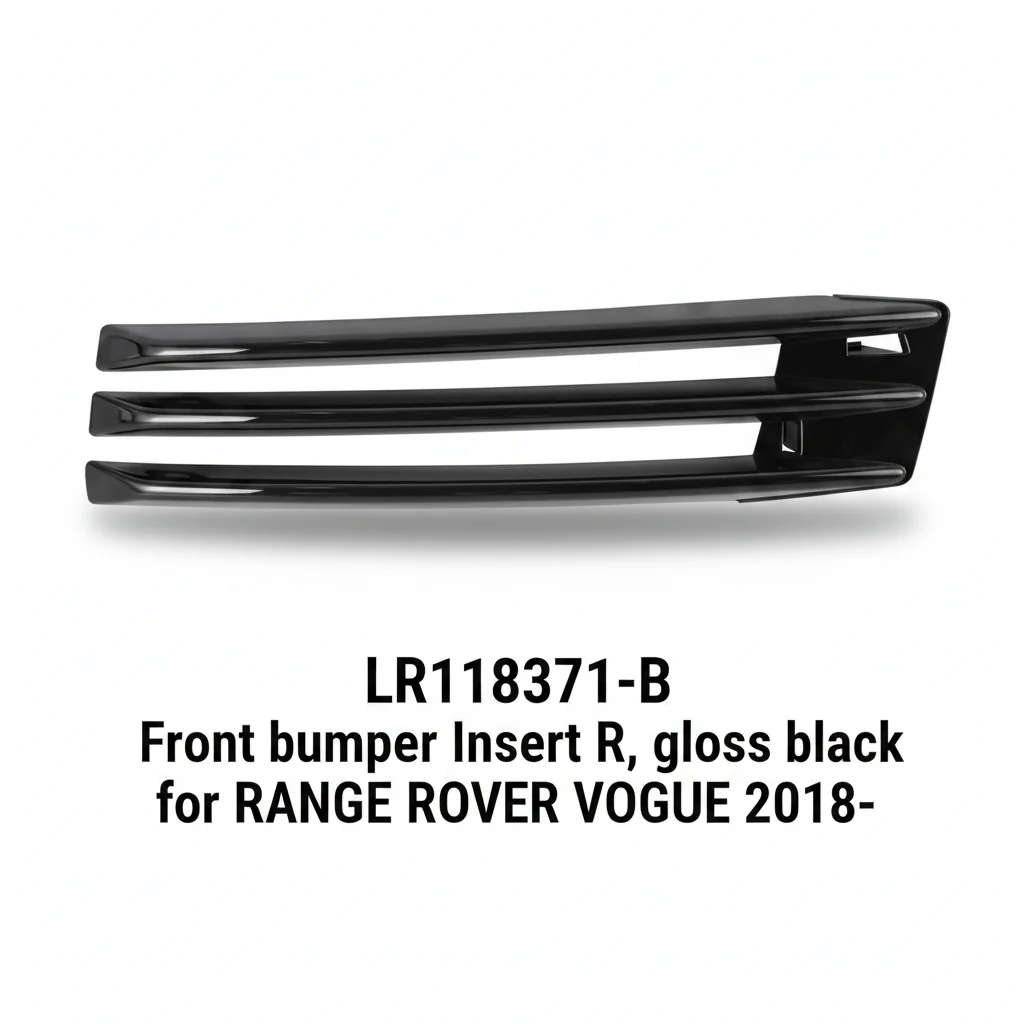 LR118371-B OEM Style Exact OEM Specifications Front Bumper Insert R Gloss Black for RANGE ROVER VOGUE 2018-