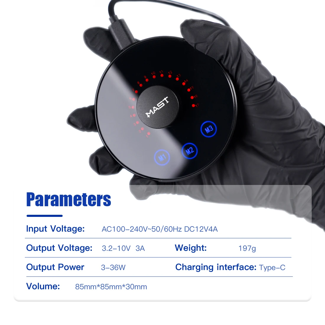 Mast Halo 3 Power Supply Three Modes For Tattoo Machine New Design