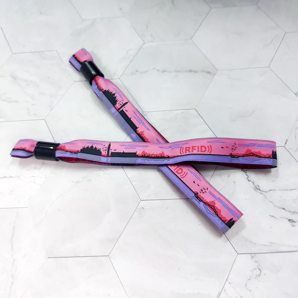 product wholesale cheap custom sublimation printed elastic festival fabric wristbands no minimum for events-2