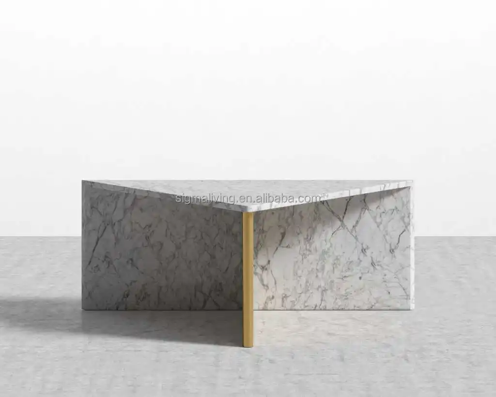 Modern design garden furniture coffee table patio furniture end table with marble