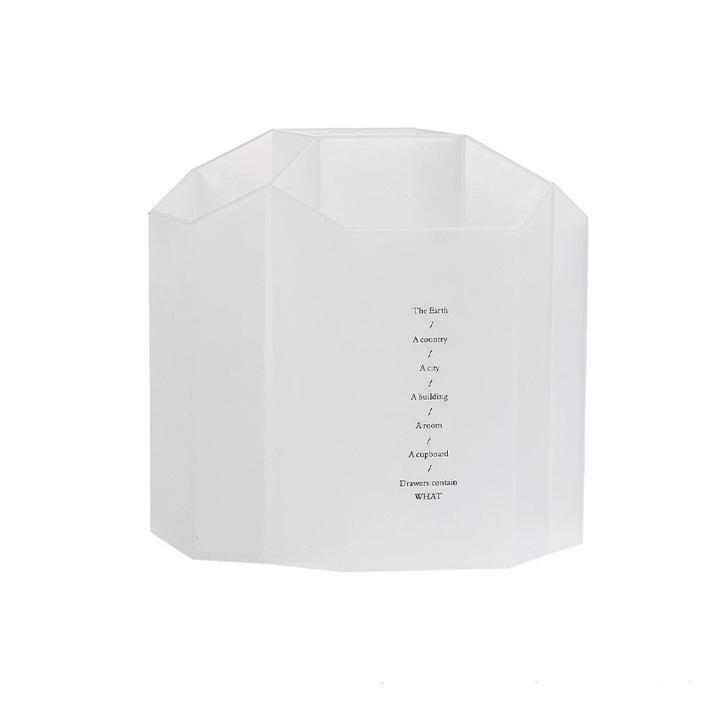 Customized Nordic Desk Organizer Multi-functional Corporate Elegant Swivel Rotating Plastic Pen Holder