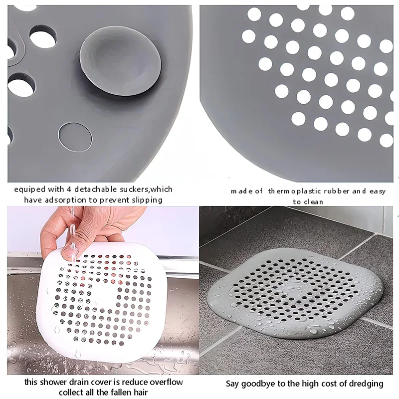 Silicone Hair Stopper Silicone Hair Catcher Shower Drain Covers
