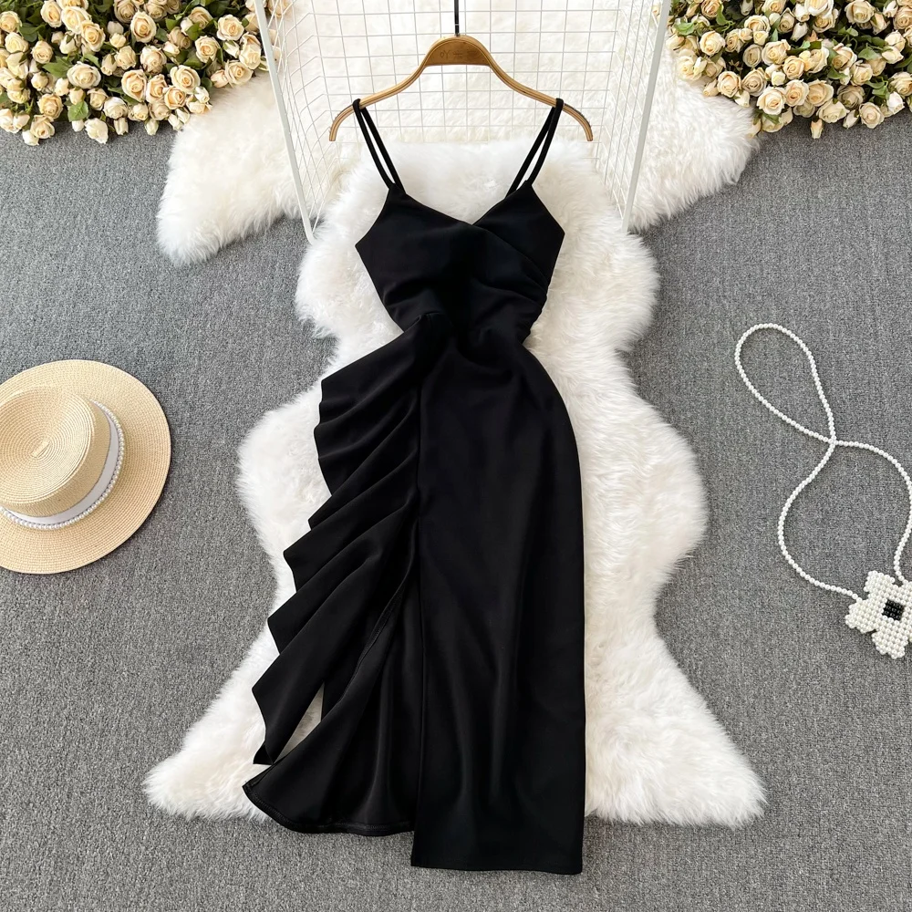 slim fit dress slacks The Spaghetti Strap Midi Dress – The Standard Stitch main image 0