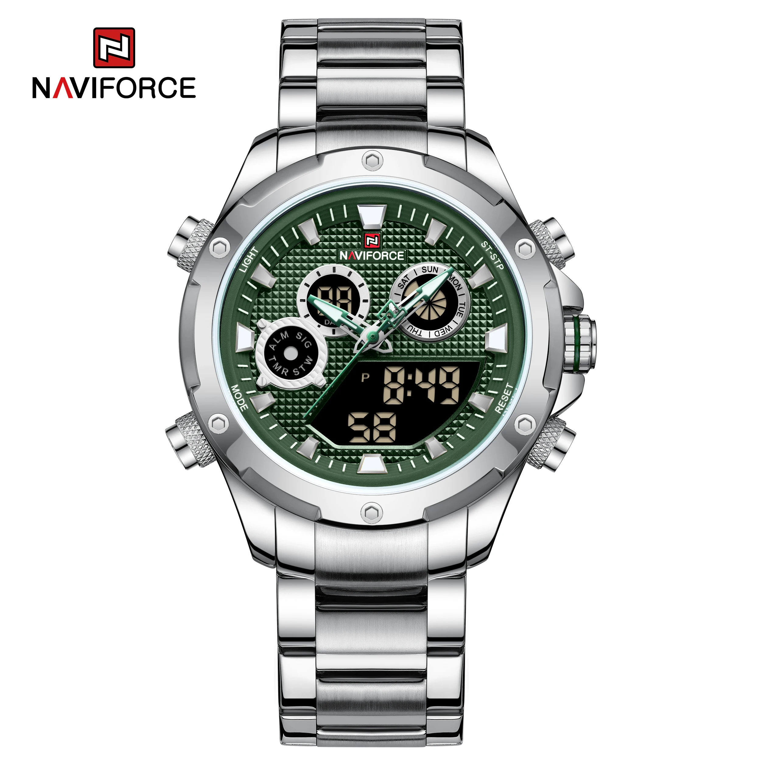 NAVIFORCE  NF9217  9217 Double Display Popular Made in China Men Quartz Watch Latest Calendar Character Sports Watches