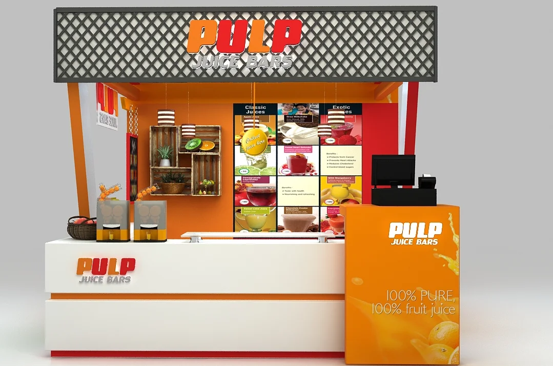 Shopping Mall Fruit Juice Stand Fresh Juice Kiosk Design Idea