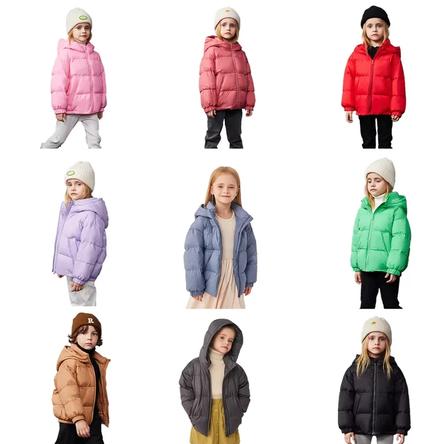 Waterproof Fabric Winter Warm Children's Down Jacket 800 Padded Down Jacket Children's Puff Jacket