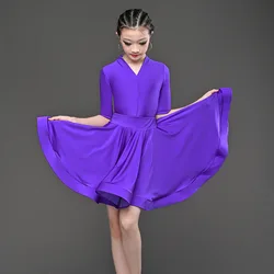 Для латиноамериканских танцев для девочек платье с юбкой малышей балетное