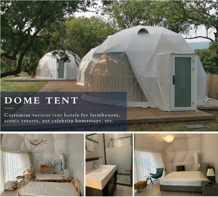 Luxury Glamping Geodesic Dome Round Tent House For Resort Living Tent ...