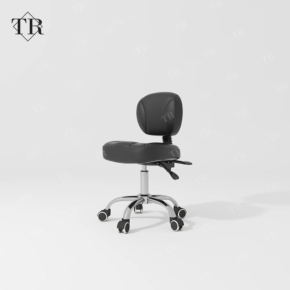 Черное парикмахерское кресло