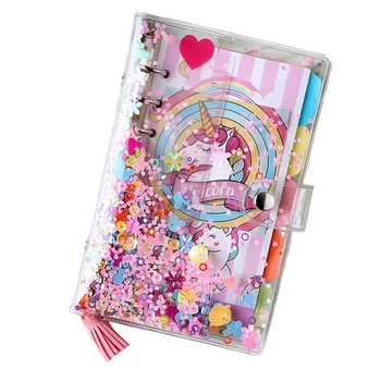 Classeur B5 9 Anneaux - Housse Cahier PVC Transparent Rechargeable, Couverture Protection Carnet De Notes