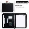 Calculatrice noire + 25 feuilles de papier à notes