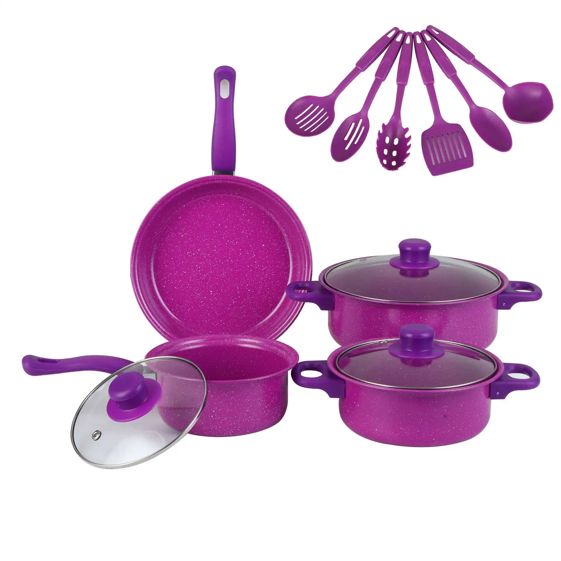 Pot Set Foreign Trade Pot 13-Piece Set Non-Stick Pan Stockpot Frying Pan Match Sets Kitchen Cross-Border Wholesale
