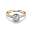Real solid 14k Gold moissanite diamond ring
