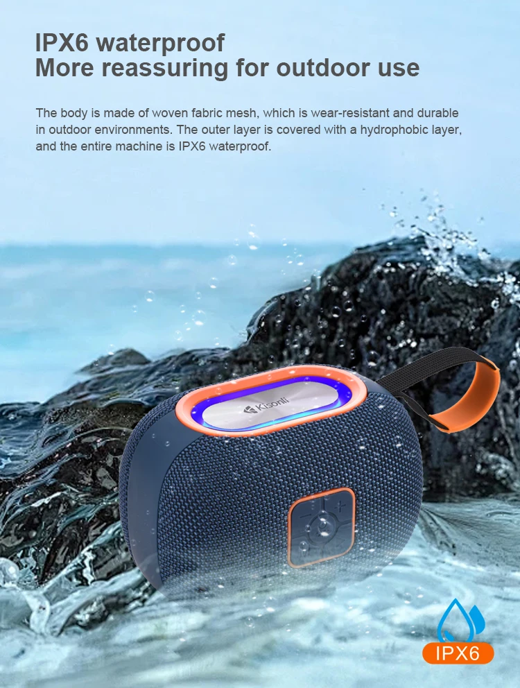 Kisonli G18 Waterproof Shower Bass Speaker Subwoofer External Speakers