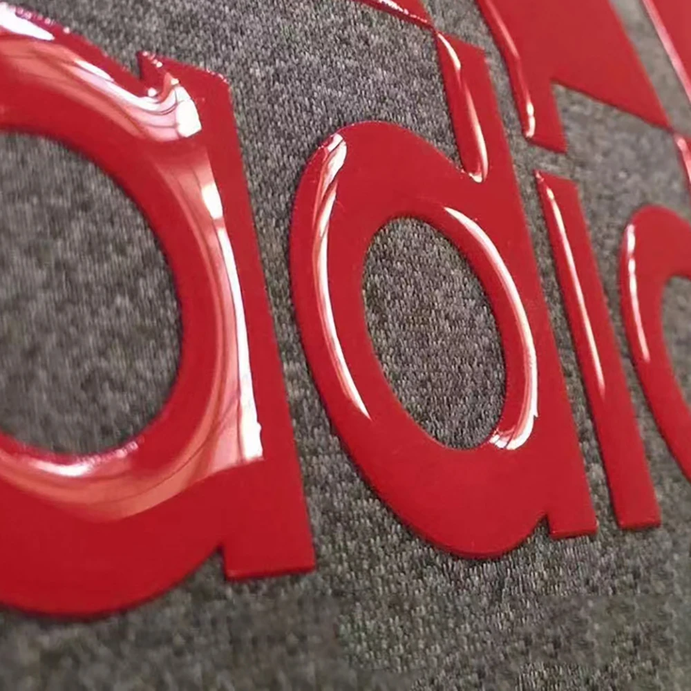 High Frequency Embossed Garment TPU Silicone Letter Logo Label Custom 3D Printed TPU Patches Heat Transfer TPU Logo for Clothes