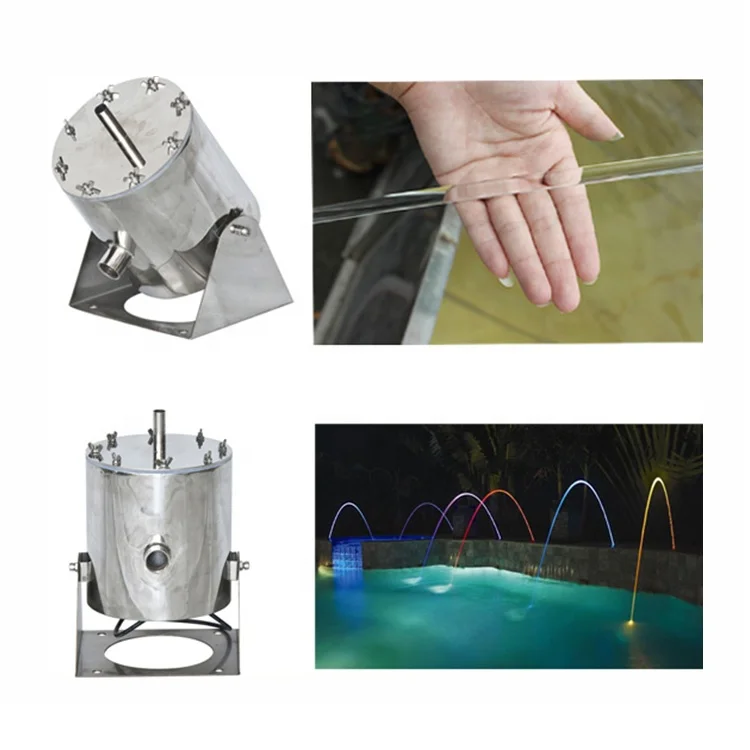 Continuous Laminar Cutter Jumping Fountain Color Control Swimming Pool Deck Jets Led