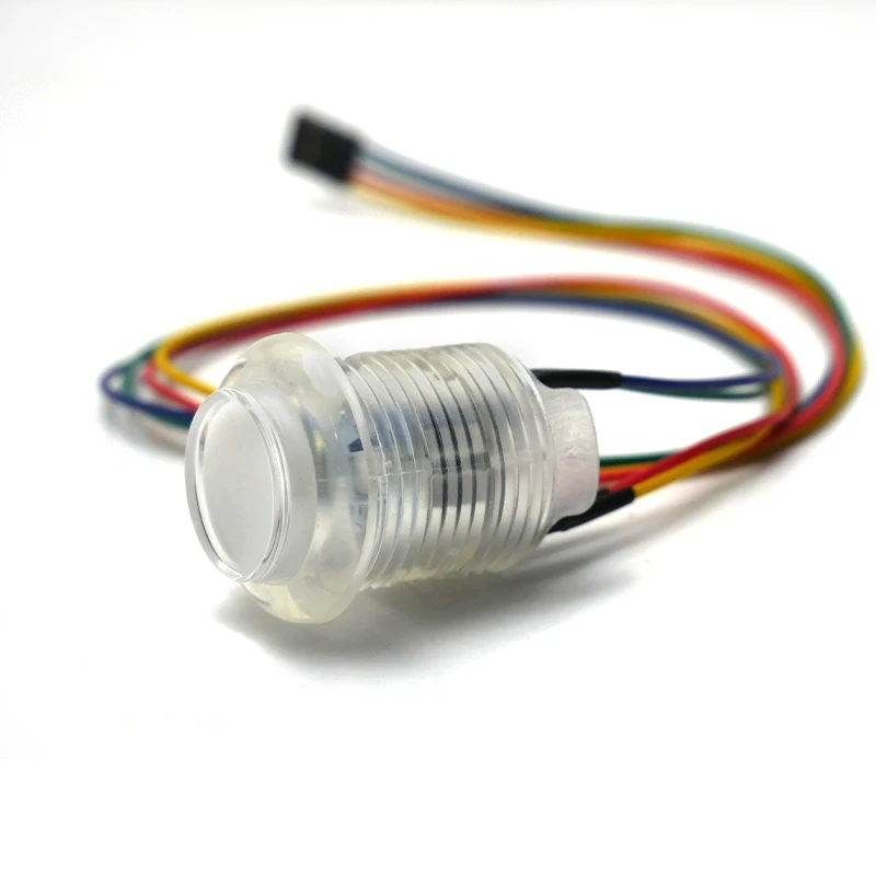 Illuminated Switch LED Convex/Concave Cover Button 7 Ribbon GoldLeaf RGB Push Button Accessories for Arcade Pinball Machine