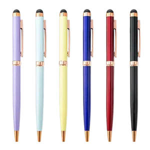 Quality Touch Screen Stylus and Metal Ballpoint Pen Dual-Use Custom logo for Business Promotional Gift