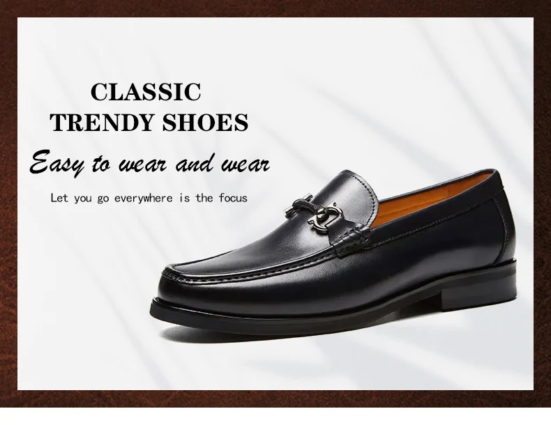 Latest Fashion Driving Shoes Classic Business Dress Loafers Brown Black ...