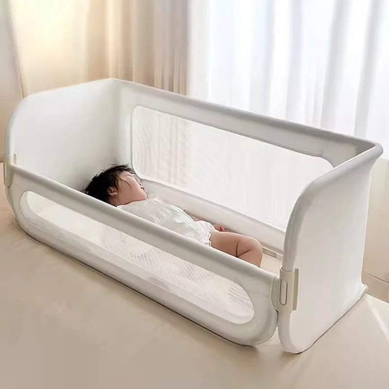 Safe Co Choc Chick GuardNest-A 3-in-1 Breathable Mesh Anti-Reflex Height-Adjustable Baby Bassinet Bedside Sleeper Crib Drop Side
