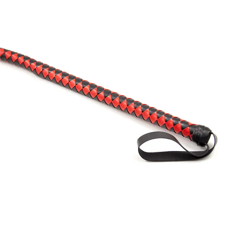 Fouet (Flogger) En Cuir Premium Fait Main - Longueur 2.6 Pieds (~79 Cm) - Style Militaire - Neuf