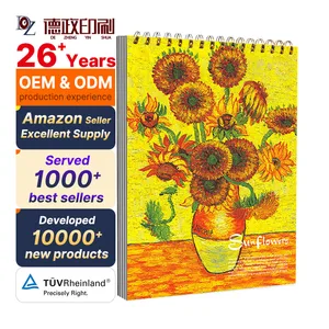 New Arrival Van Gogh Painting Design Sketchbook 30/40/60 Sheets 8K A4 OEM Custom 100/160gsm Paper Spiral Binding Sketchbook